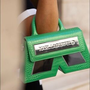 Karl Lagerfeld IKON/K crocodile-effect crossbody bag